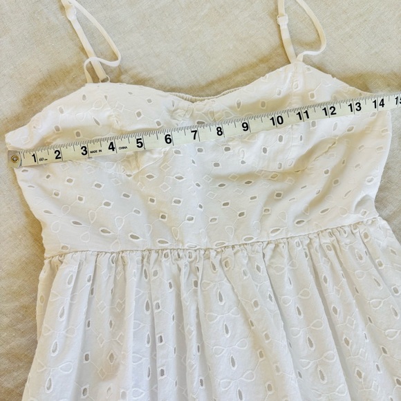 A New Day Eyelet White Tea Length‎ Midi Dress - Picture 7 of 11